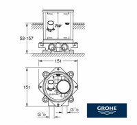 GROHE BASE EMPOTRADA BAÑERA DE PIE